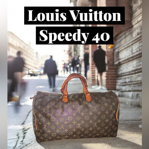 Auth Louis Vuitton Monogram Speedy 40 Boston Bag GUC - Picture 1 of 16